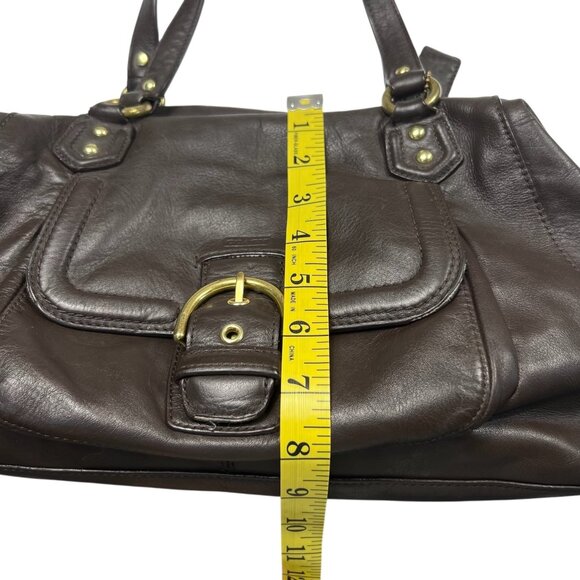 Coach Campbell Mahogany Brown Leather Satchel F25151 - Picture 5 of 16